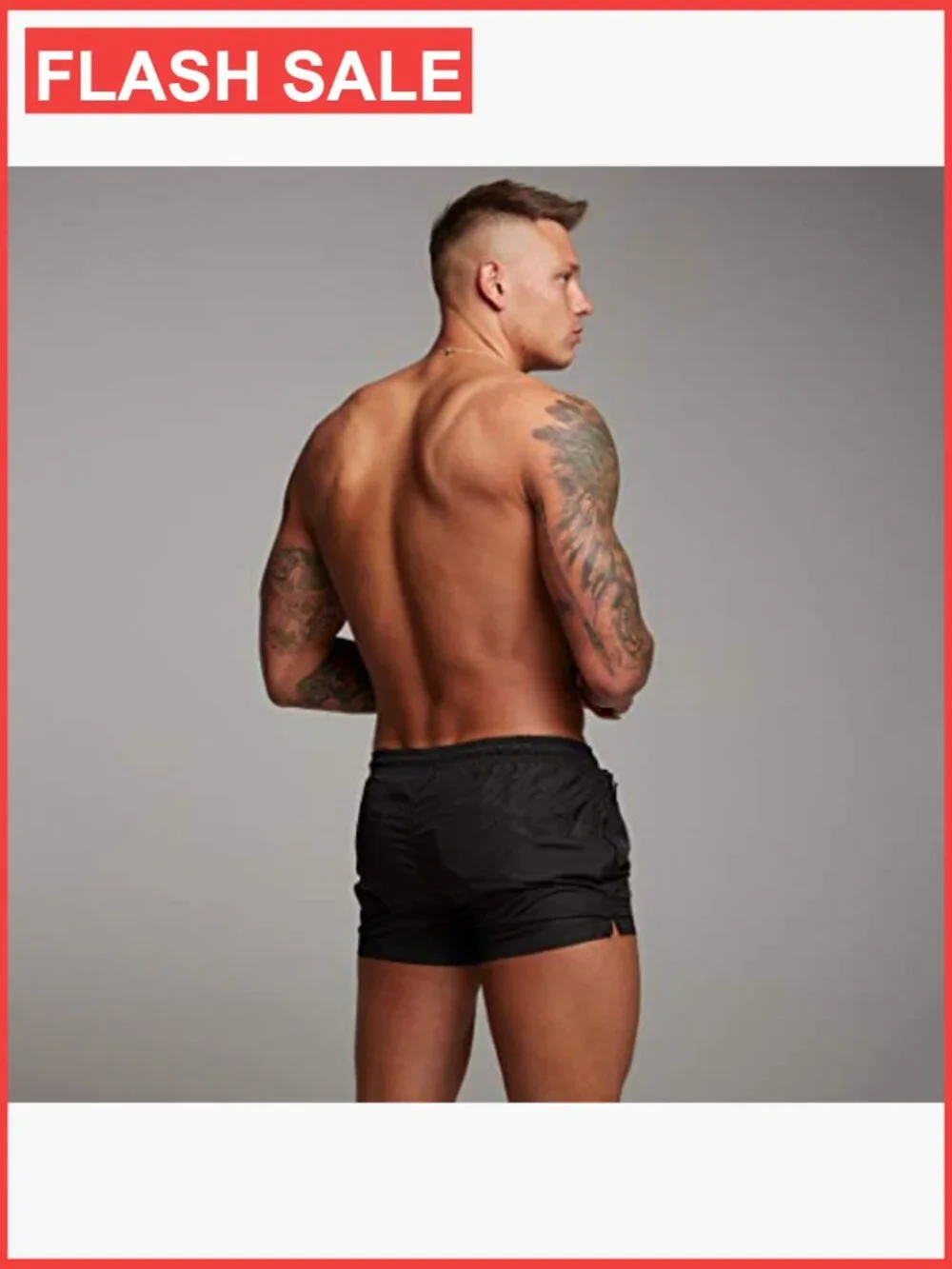 Mens Quick Dry Swim Trunks with Zipper Pockets and Mesh Lining